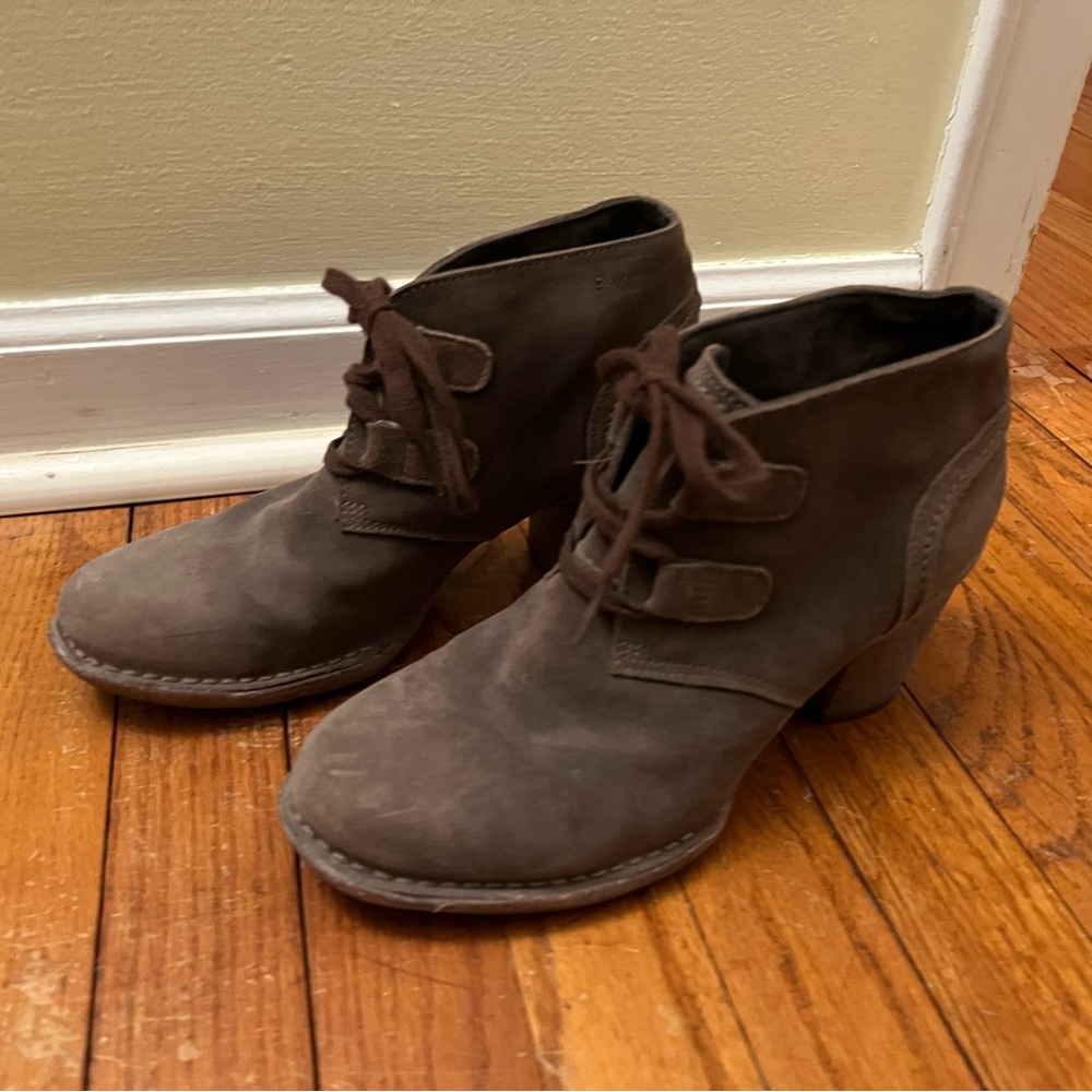 Clarks Dark Brown Ankle Booties
